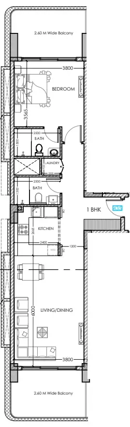 Dugasta Al Haseen Residences 5 floor plan