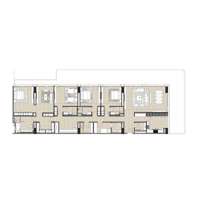 4 bedrooms floor plan