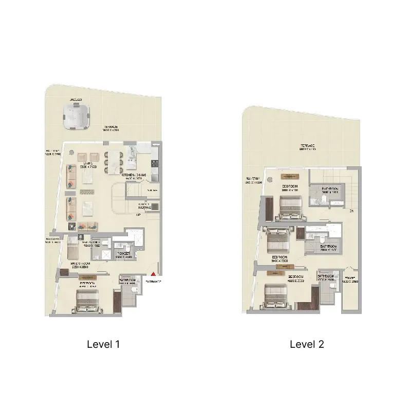 4 bedrooms floor plan
