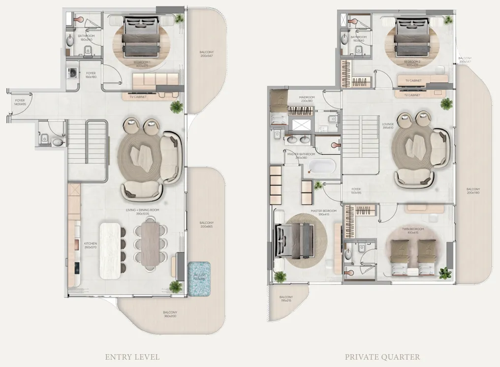 4 bedrooms floor plan