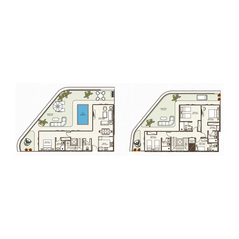 4 bedrooms floor plan