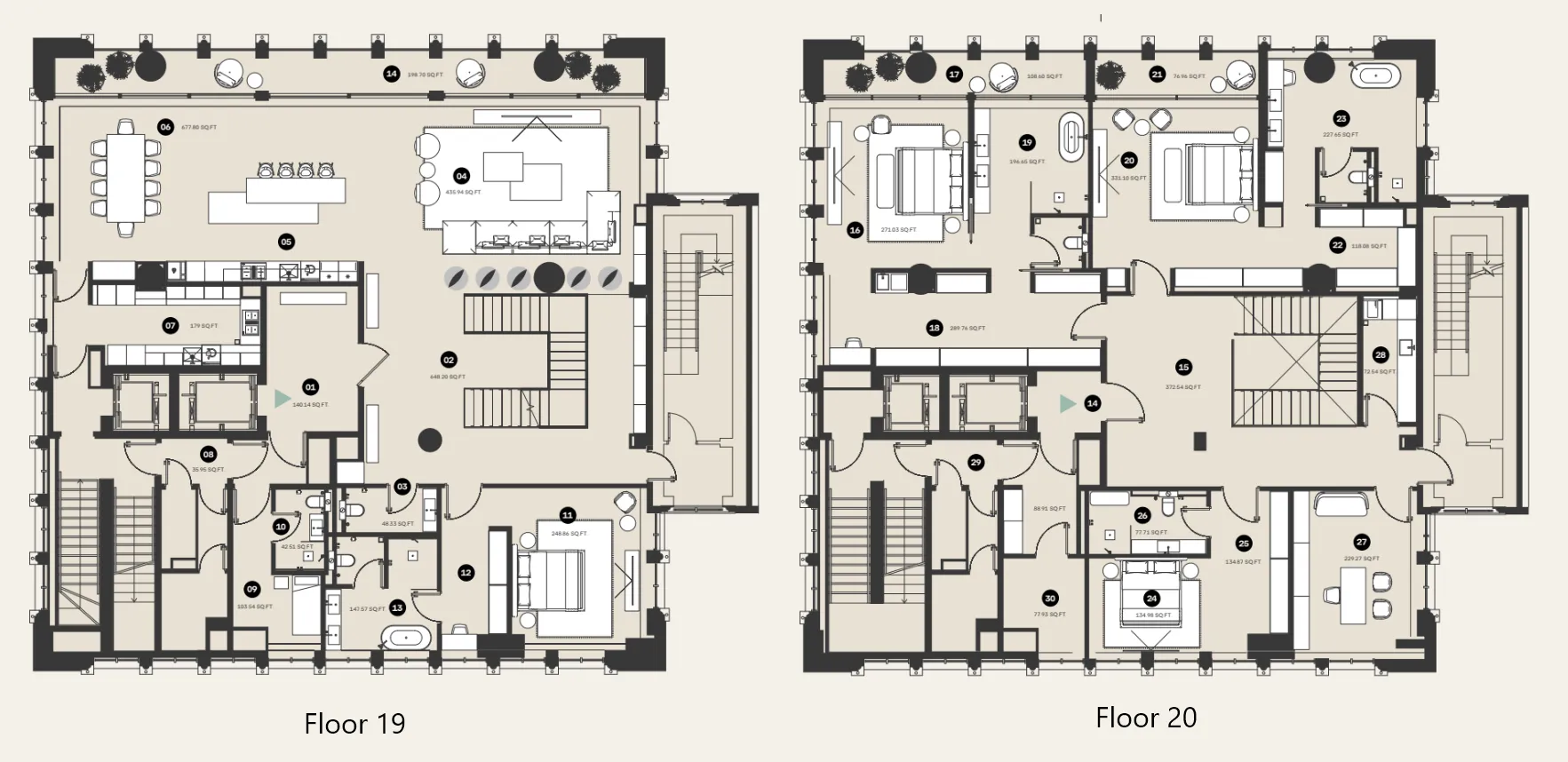 4 bedrooms floor plan