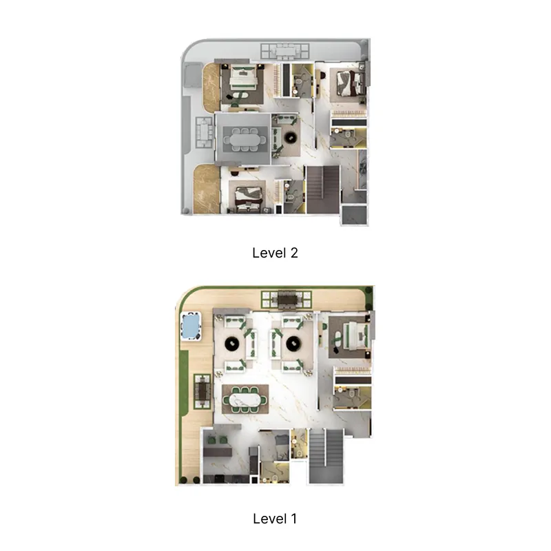 4 bedrooms floor plan