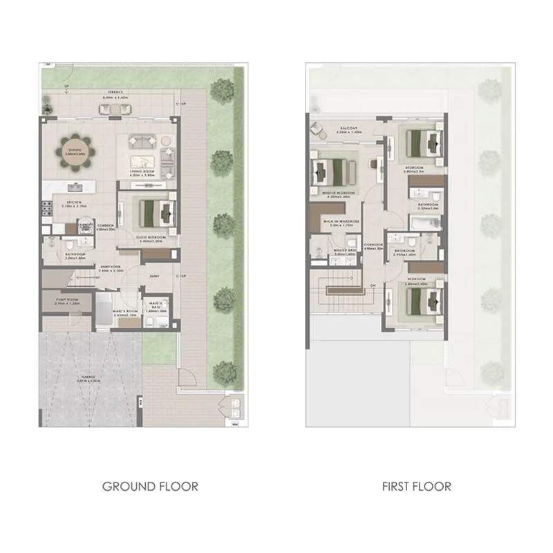 4 bedrooms floor plan