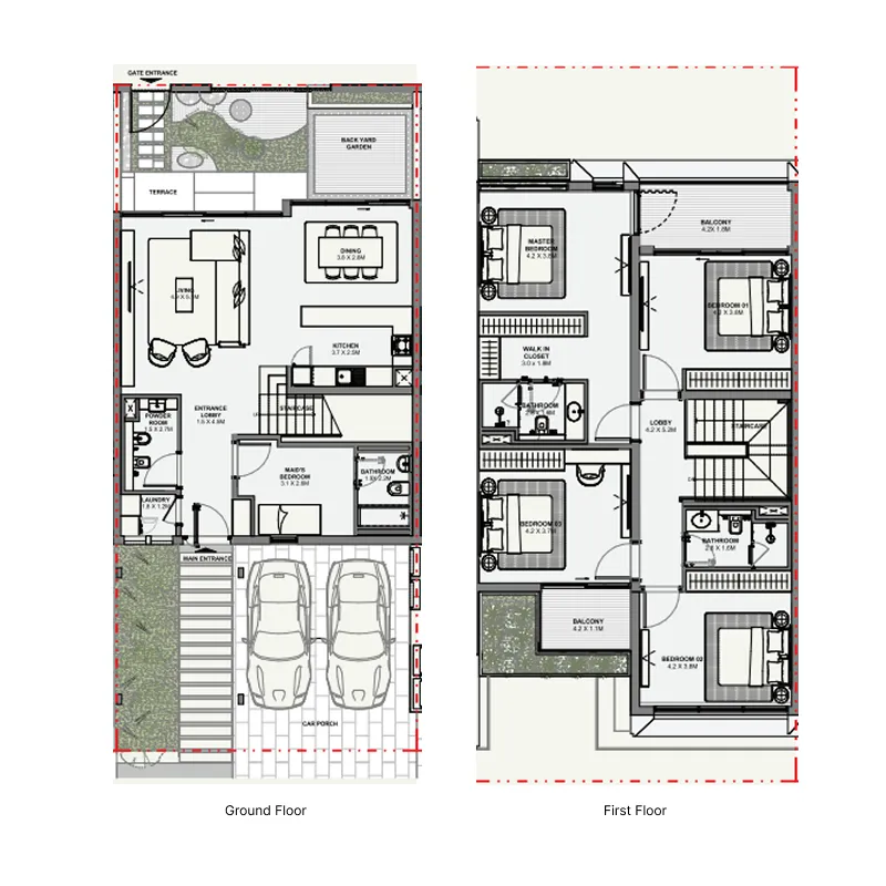 4 bed