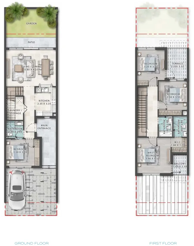 4-bedroom home floor plan