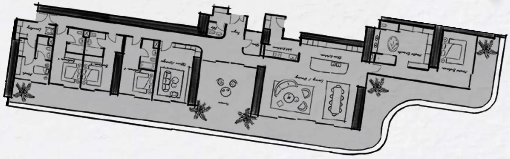 4 bedrooms floor plan