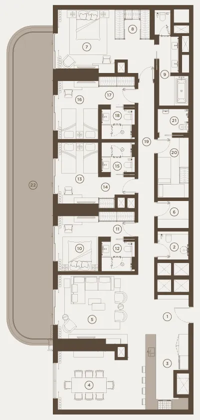 4 bedrooms floor plan