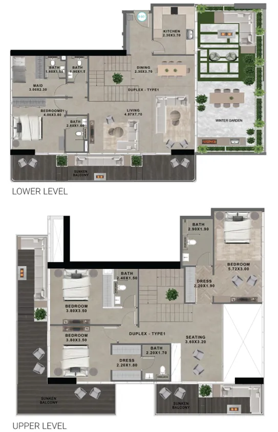 4 bedrooms floor plan
