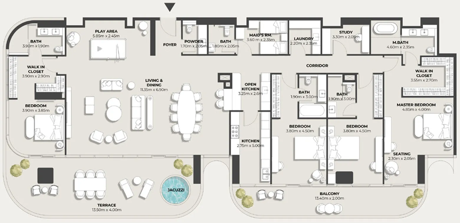 4 bedrooms floor plan