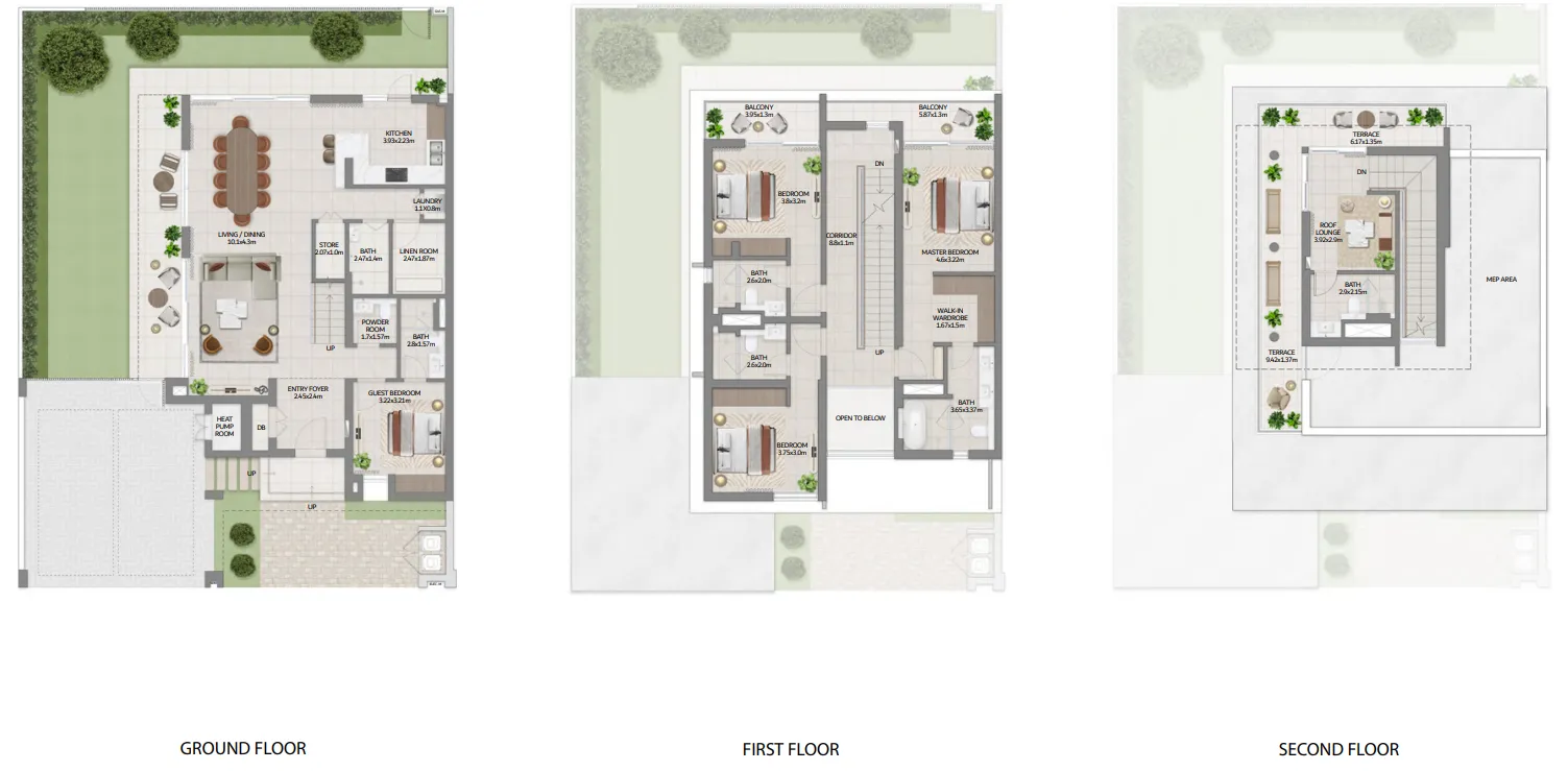 4 bedrooms floor plan