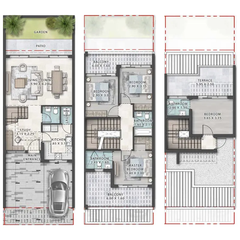 4 bed