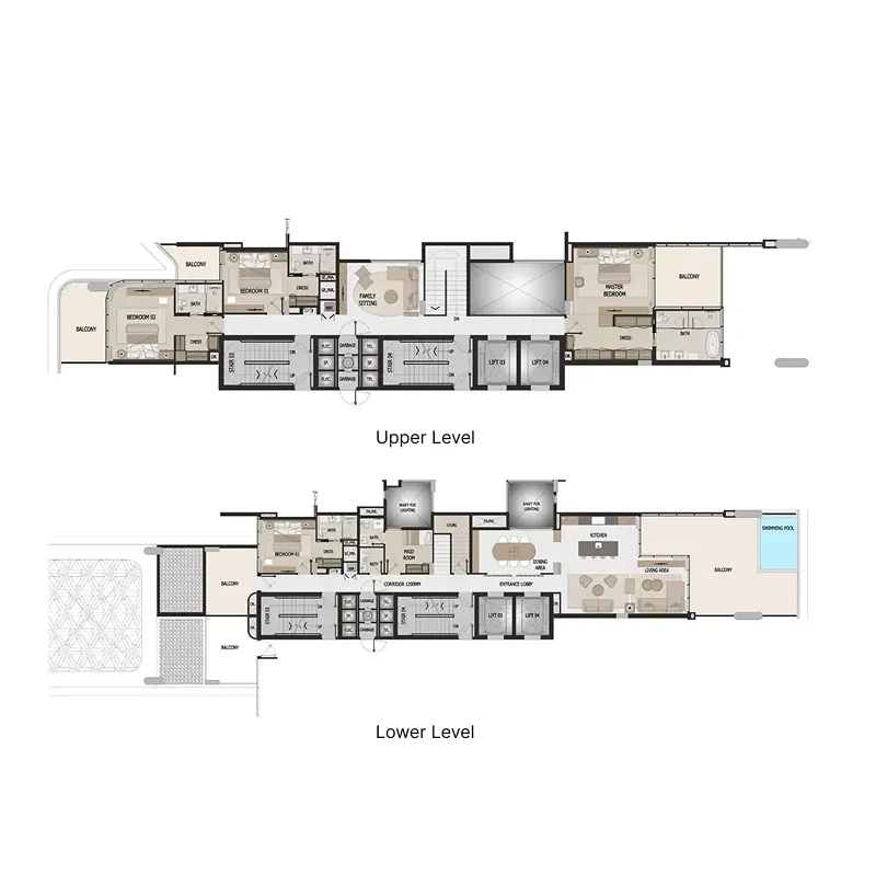 4 bedrooms floor plan