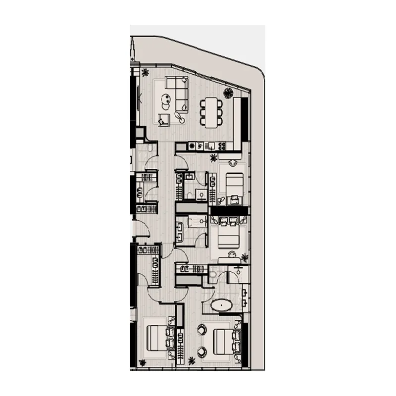 Mered Iconic Tower 4BR floor plan