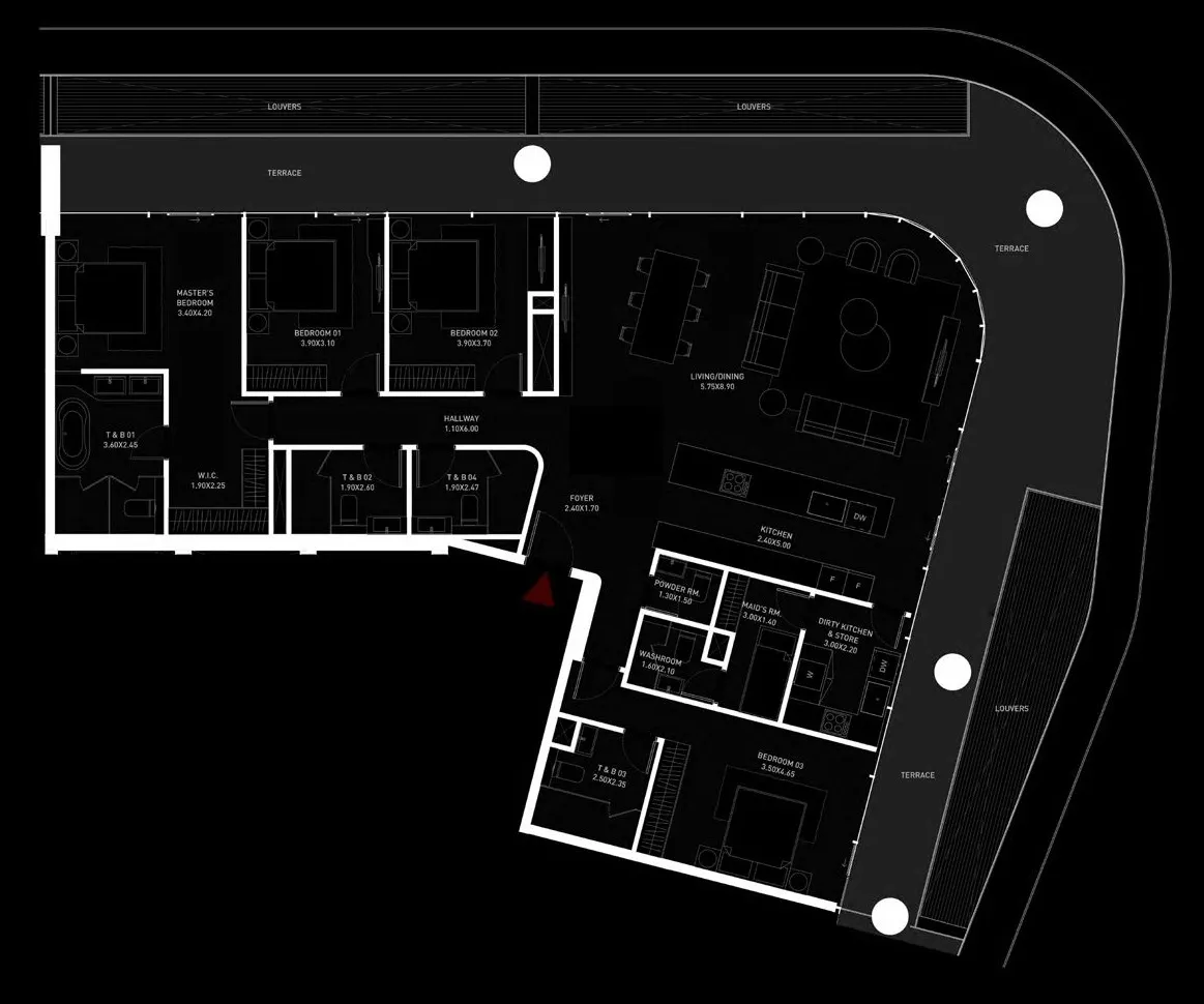 Cosmo Developments Brabus Island 4BR floor plan