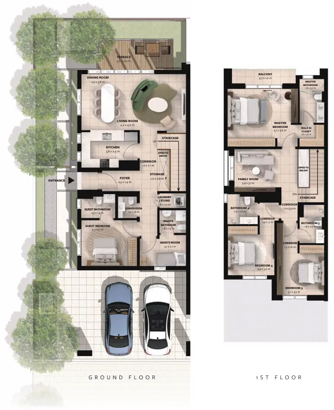 4 bedrooms floor plan