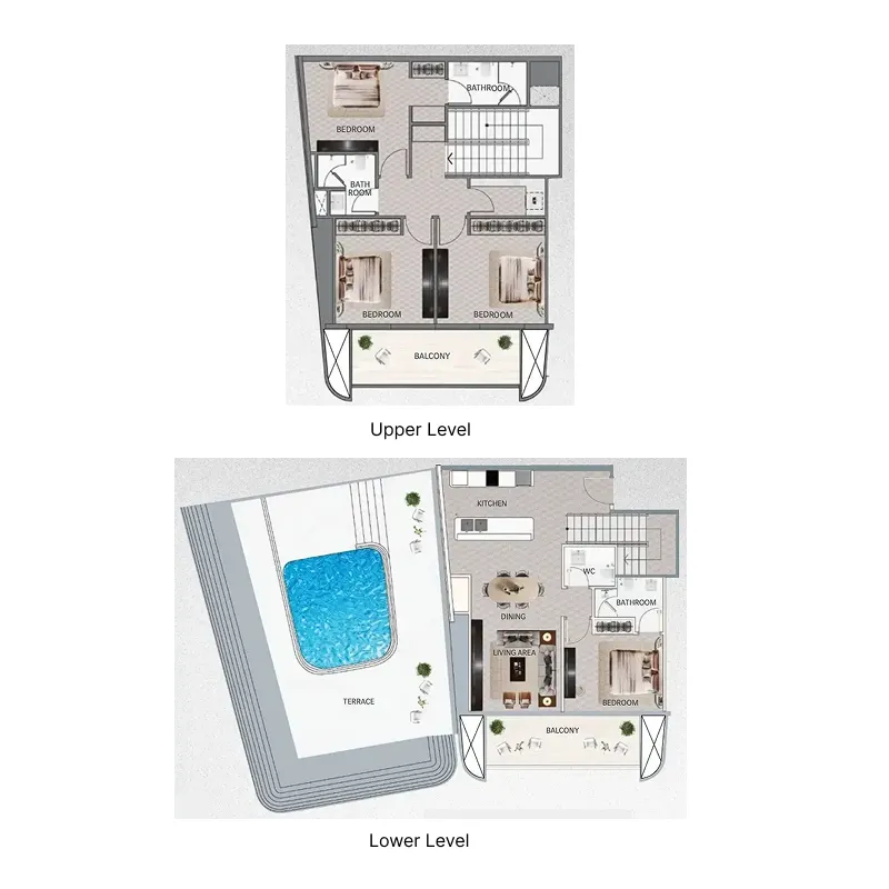 4 bedrooms floor plan