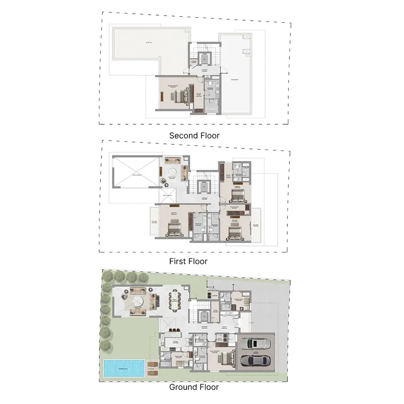 5-bedroom villa floor plan