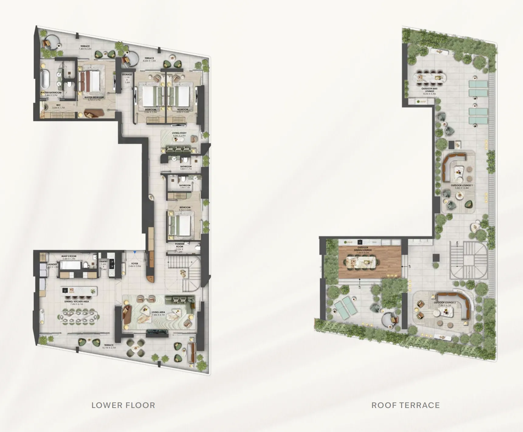 4 bedrooms floor plan