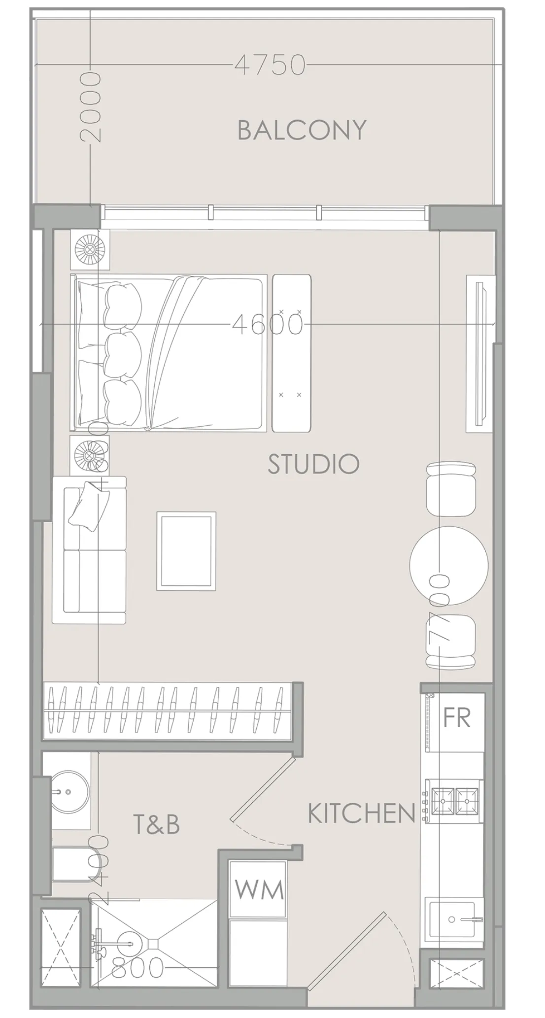 Studio floor plan
