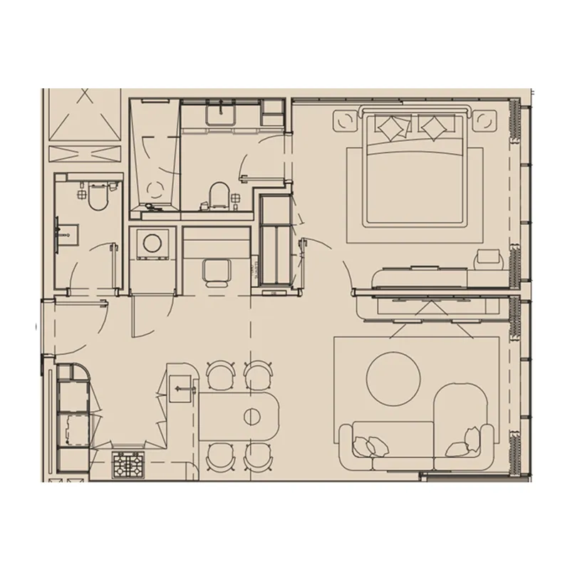 Imtiaz Development Pearl House IV 1BR floor plan