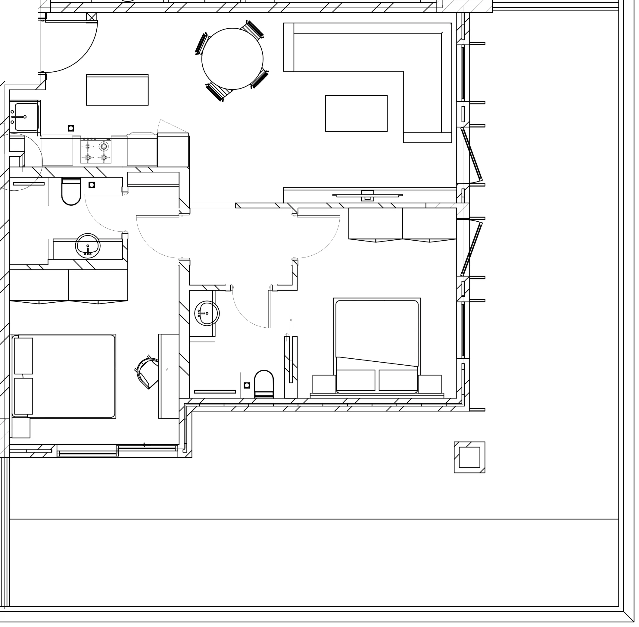 2 bedrooms floor plan