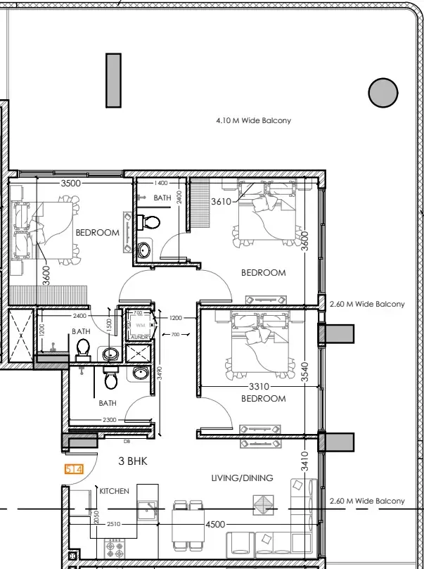 Dugasta Al Haseen Residences 5 floor plan