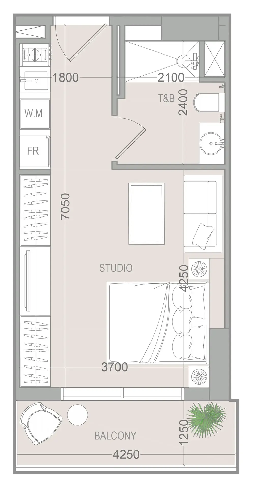 Studio floor plan