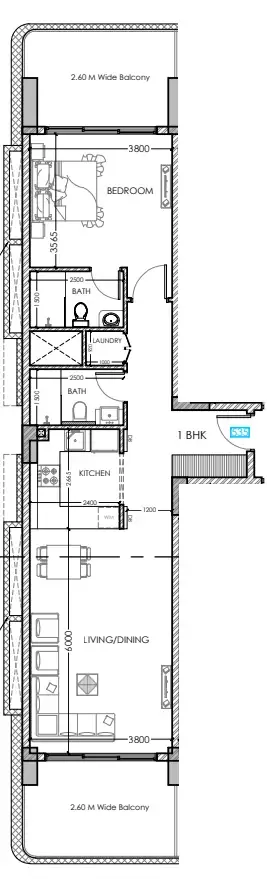 Dugasta Al Haseen Residences 5 floor plan