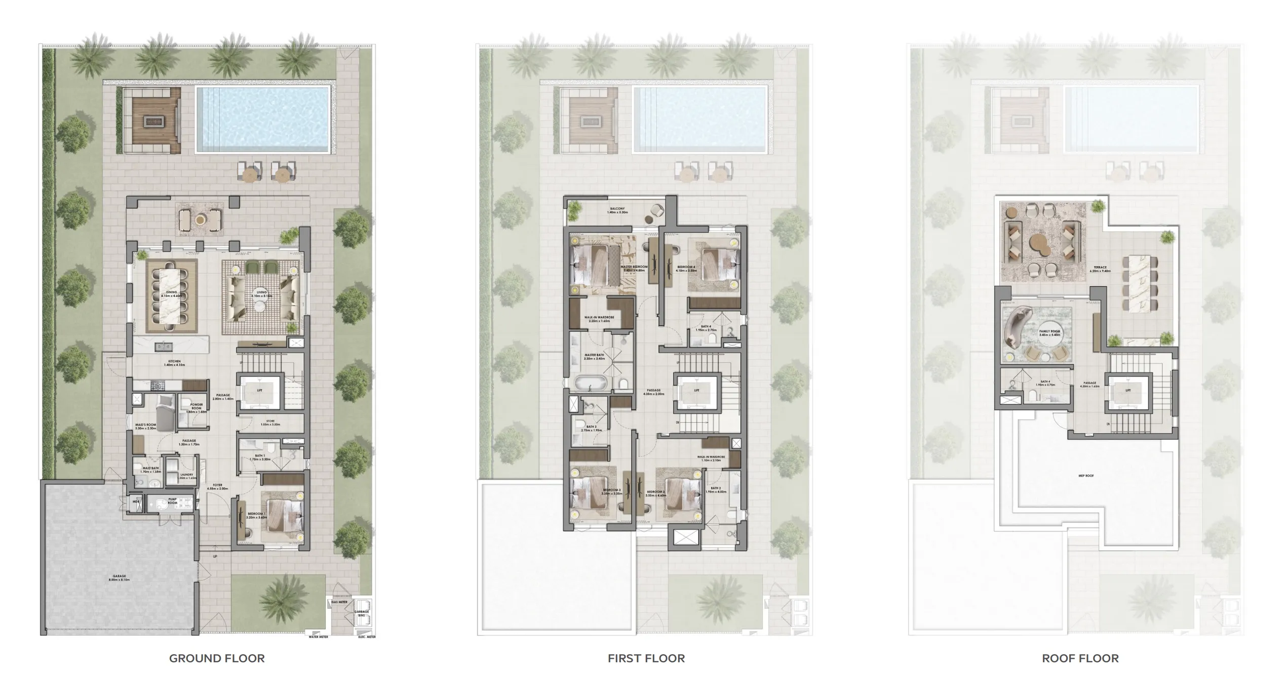 5-bedroom villa floor plan