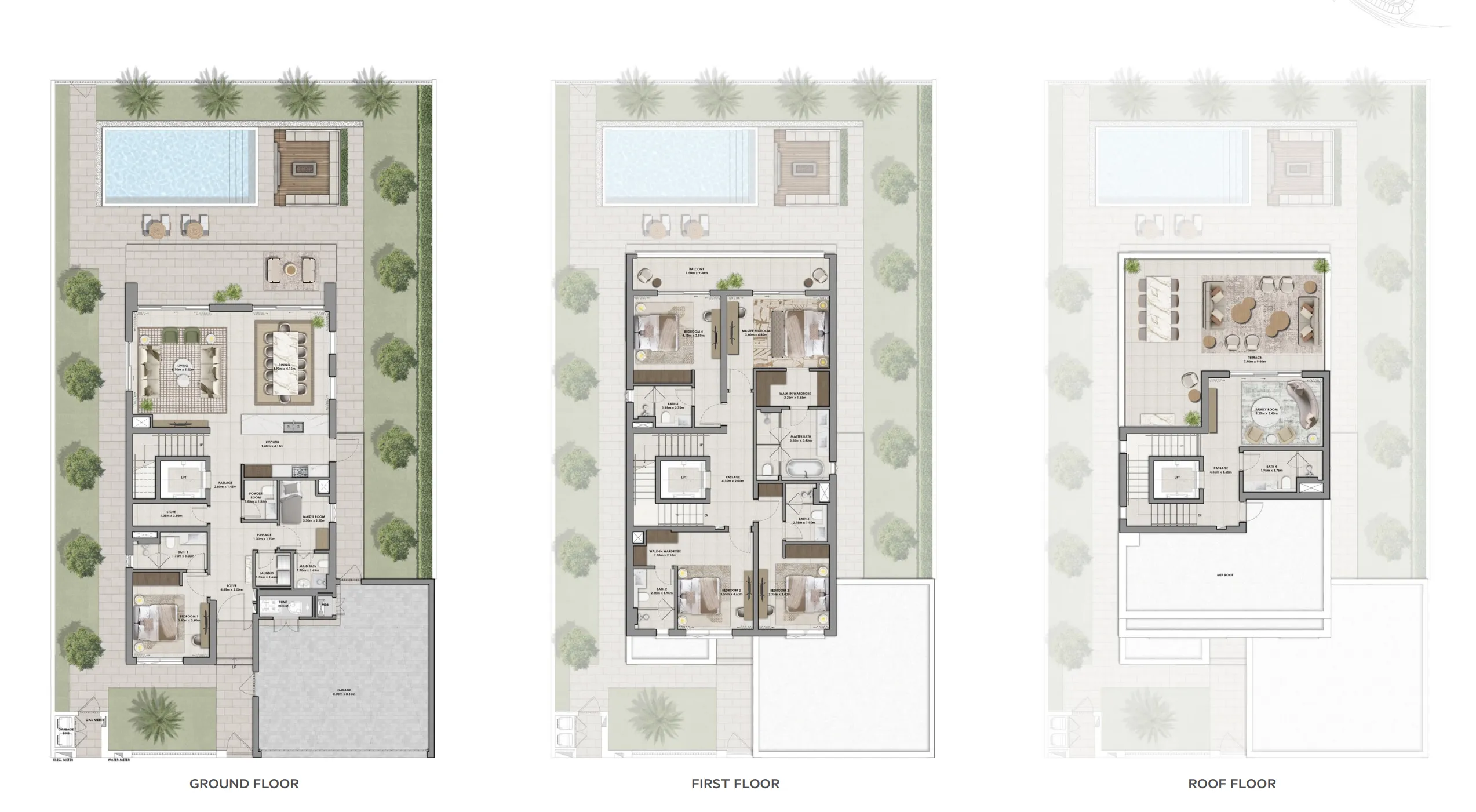 5-bedroom villa floor plan