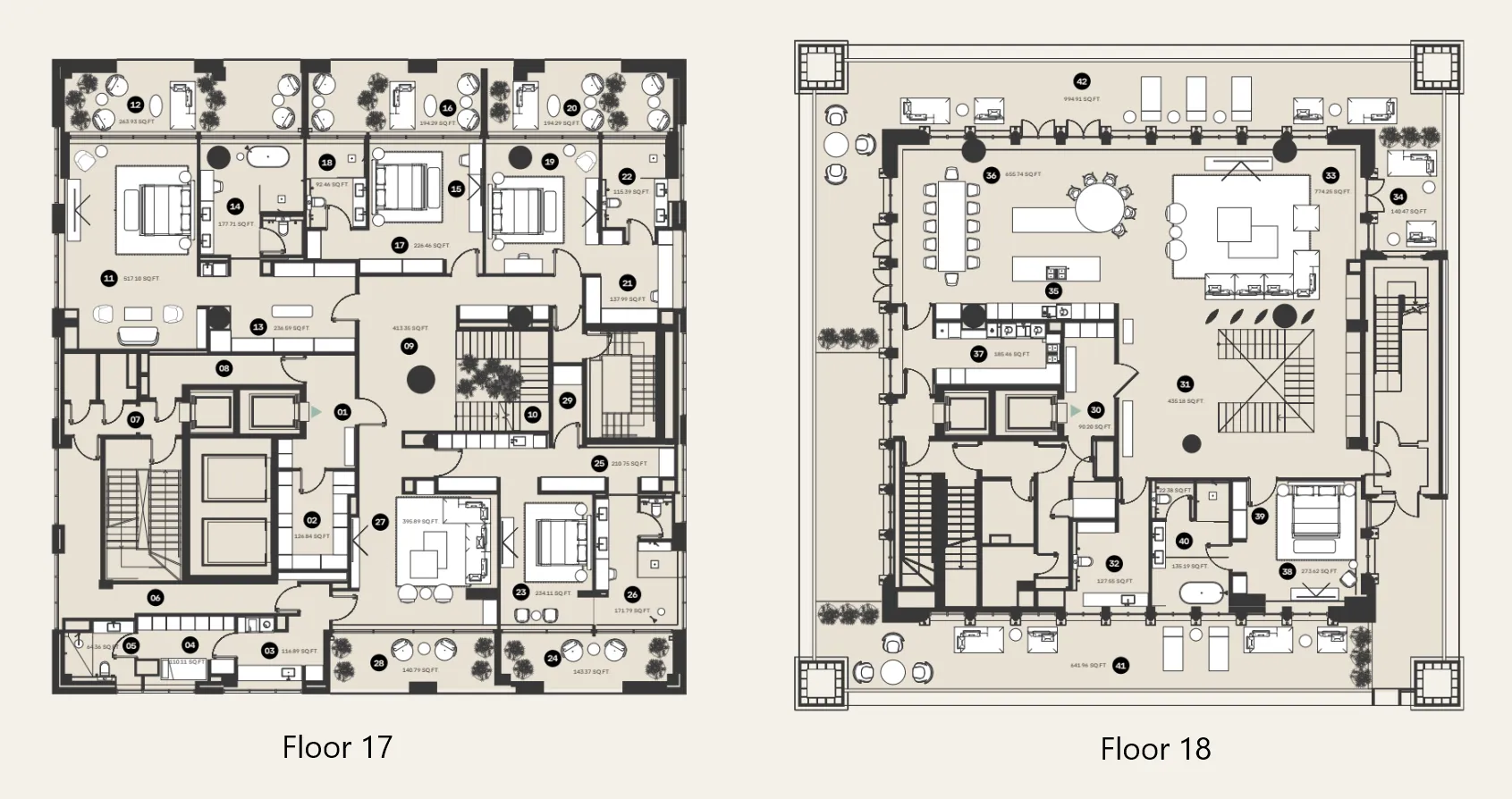 Waldorf Astoria Residences — 5 Bedrooms floor plan