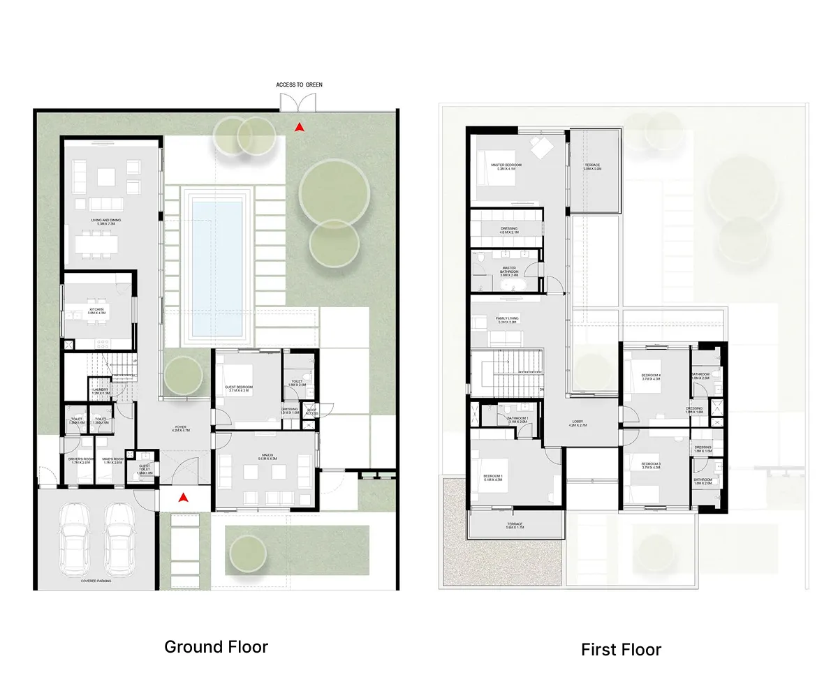 5-bedroom home floor plan