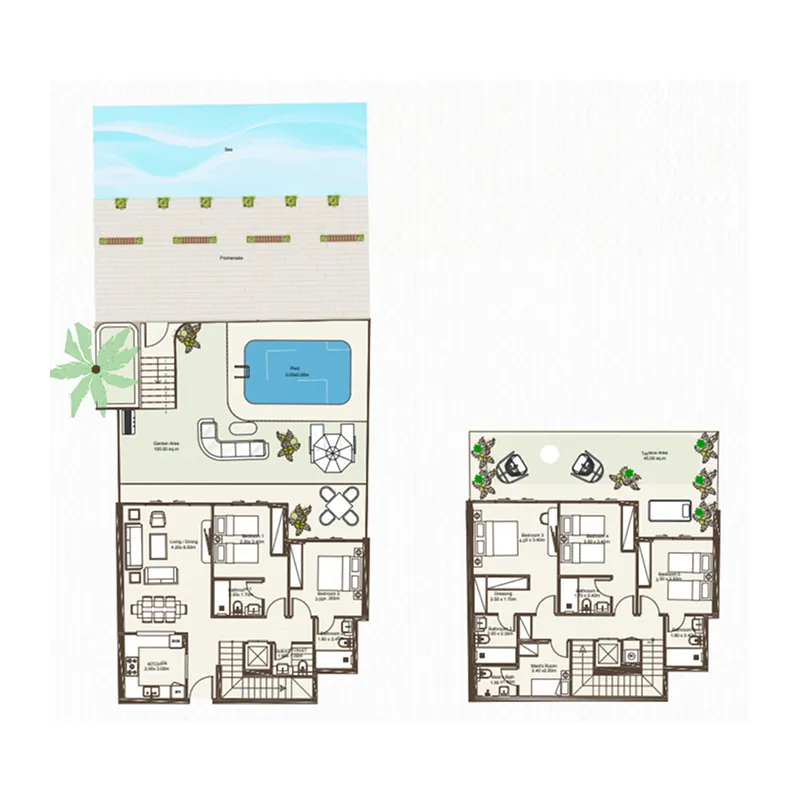 5 bedrooms floor plan