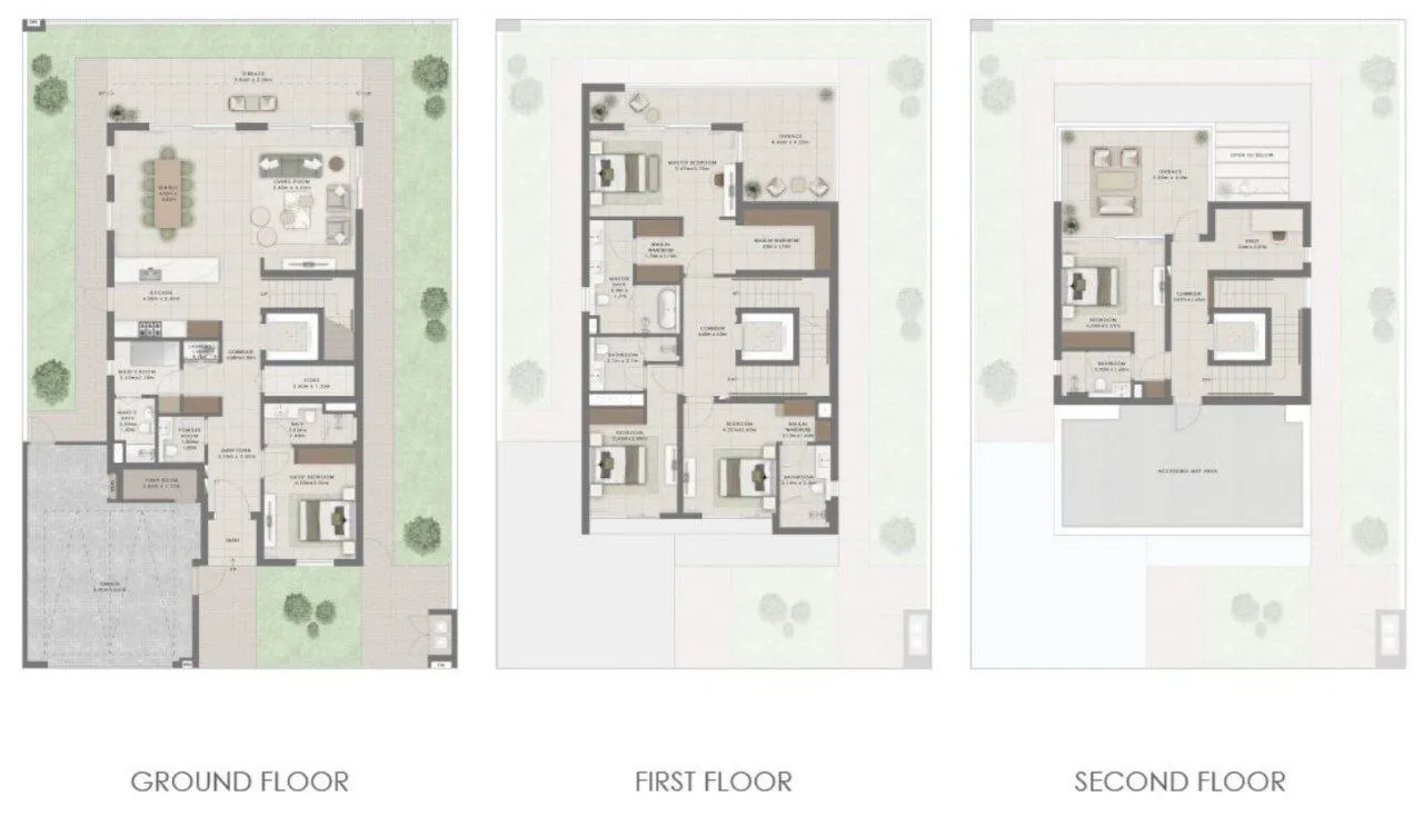 5-bedroom townhouse floor plan
