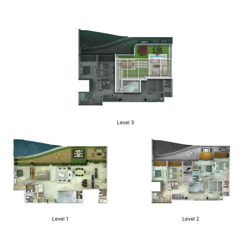 5 bedrooms floor plan