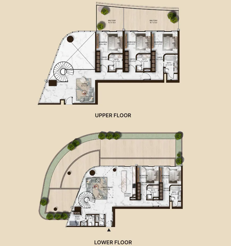 5 bedrooms floor plan