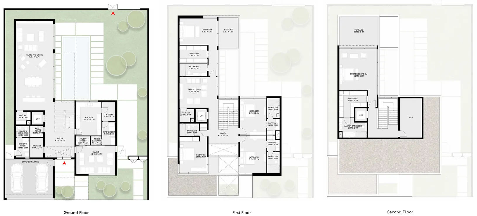 5-bedroom home floor plan