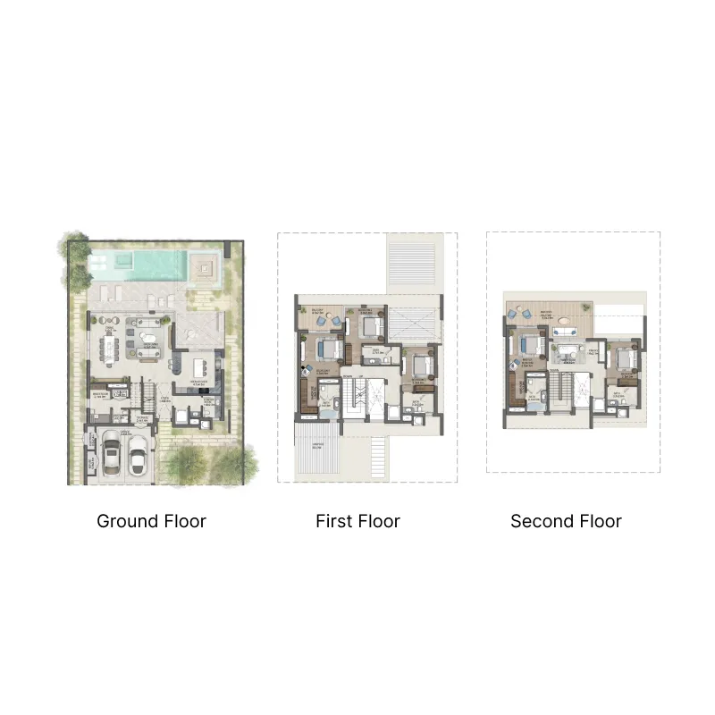 5 bedrooms floor plan
