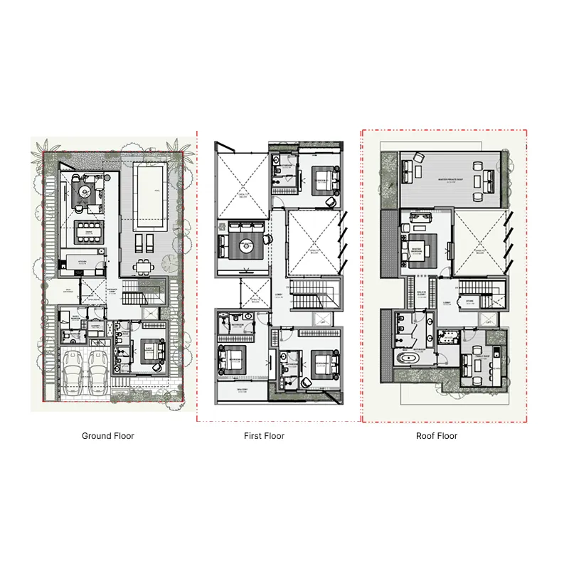 Azizi Florence — 5 Bedrooms floor plan