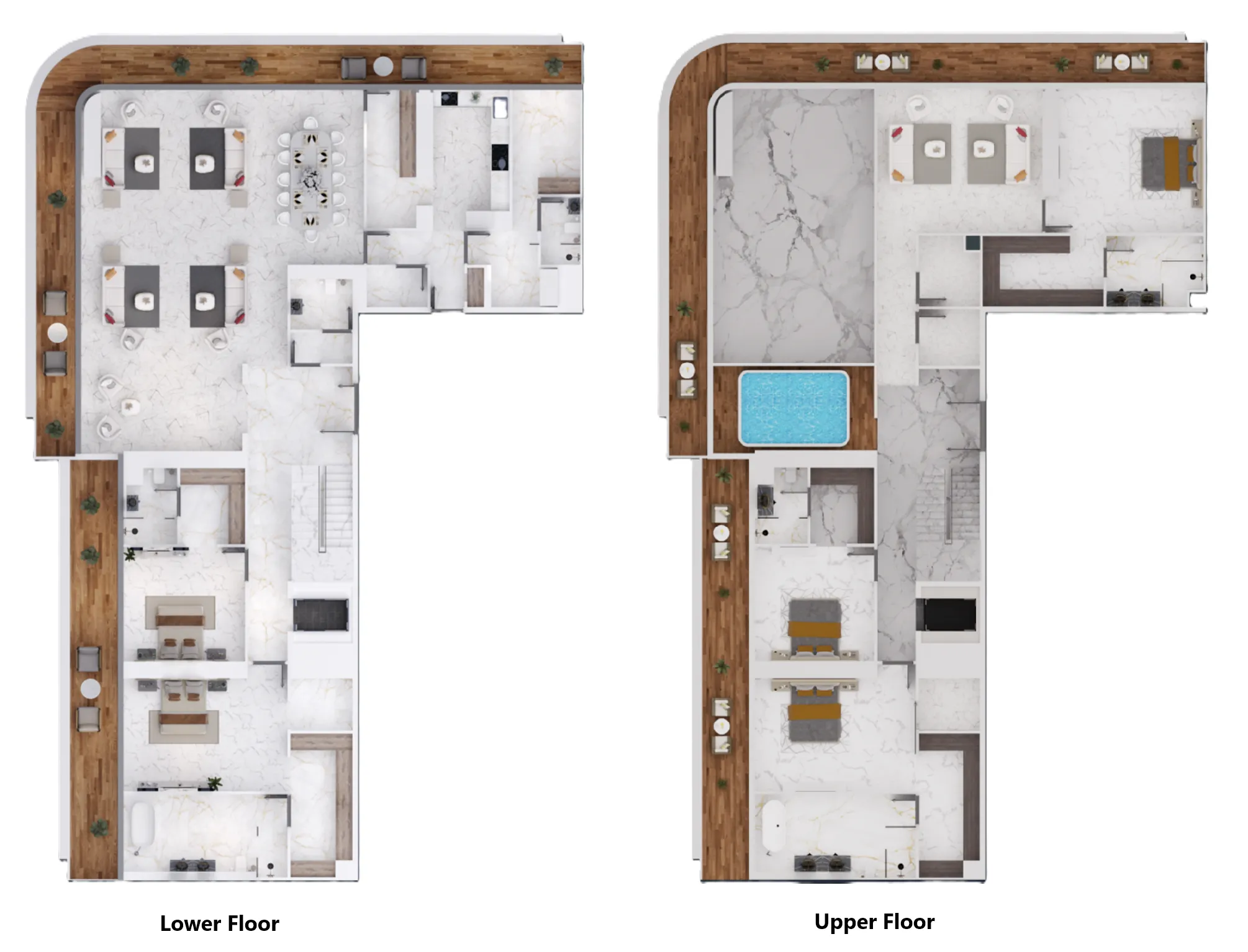 Danube Bayz 102 5BR floor plan