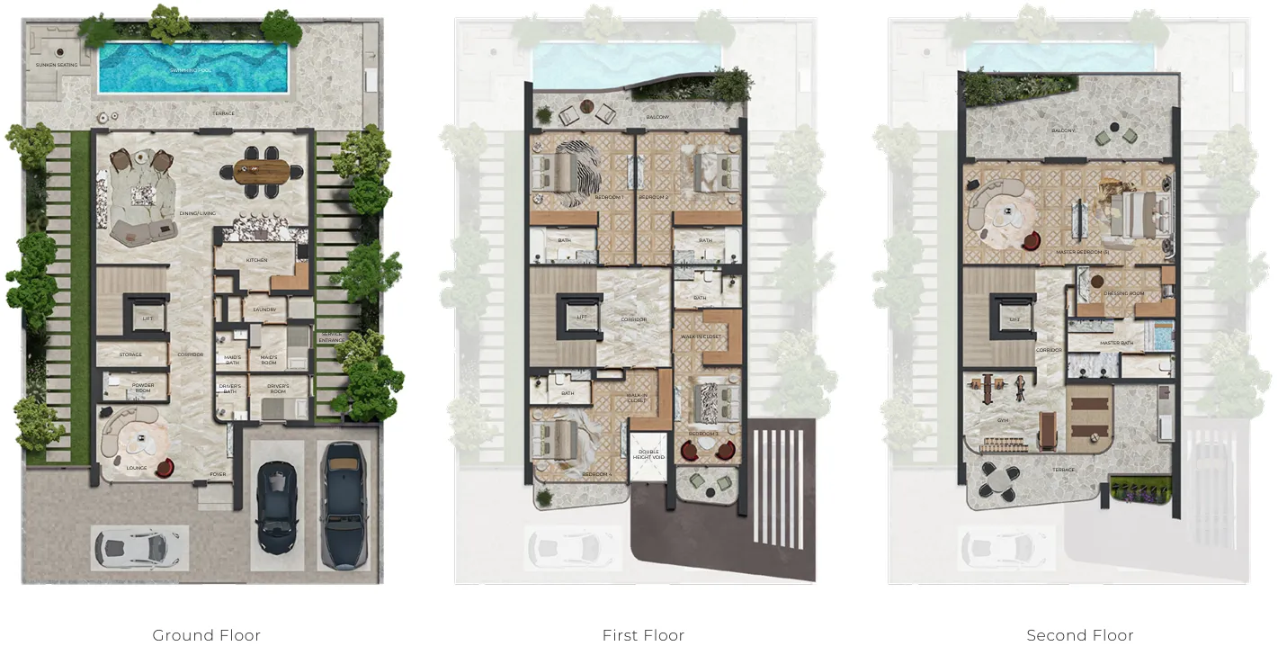 5-bedroom villa floor plan