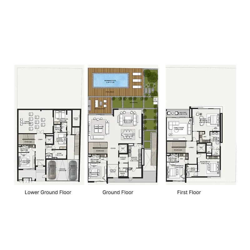 5-bedroom villa floor plan