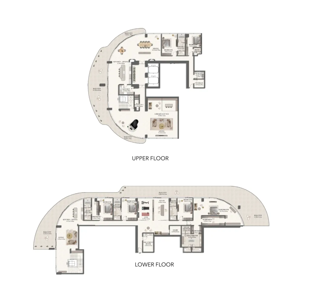 5 bedrooms floor plan