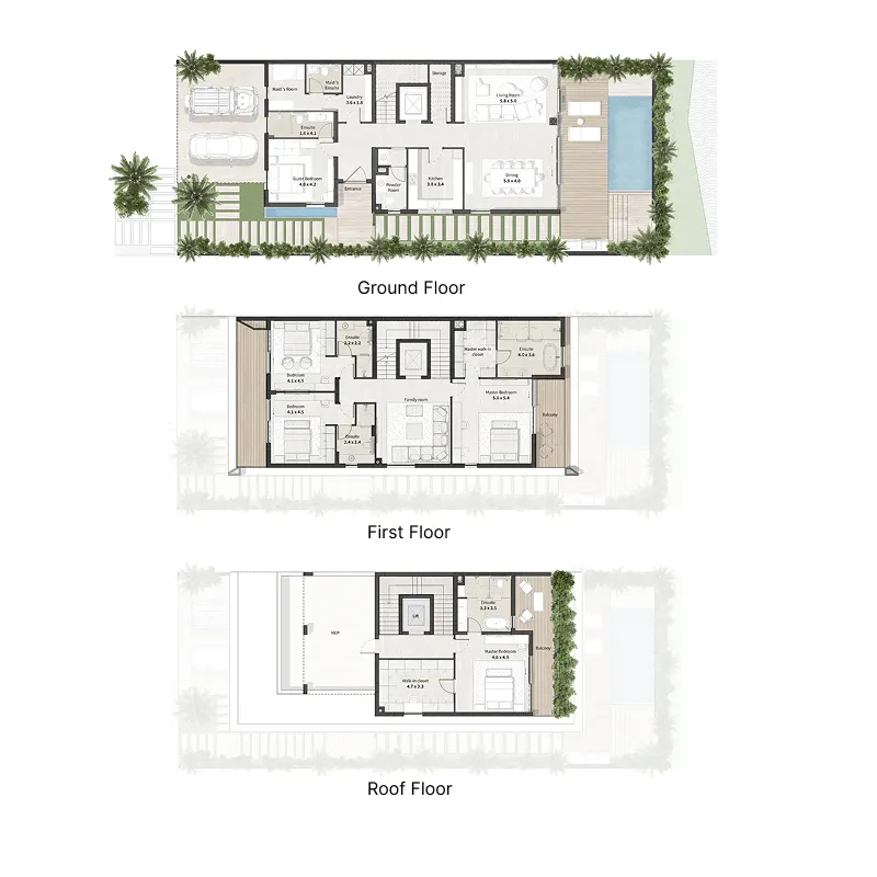 5-bedroom villa floor plan