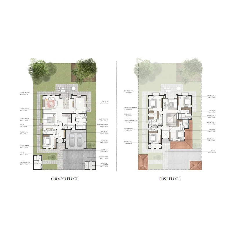 5-bedroom villa floor plan