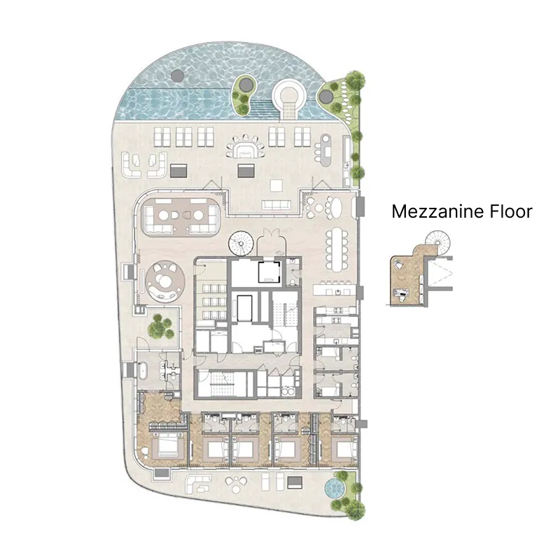 5 bedrooms floor plan