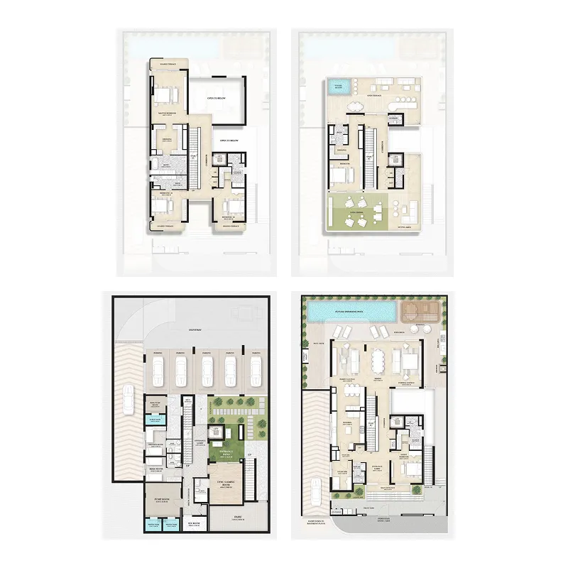 5-bedroom villa floor plan