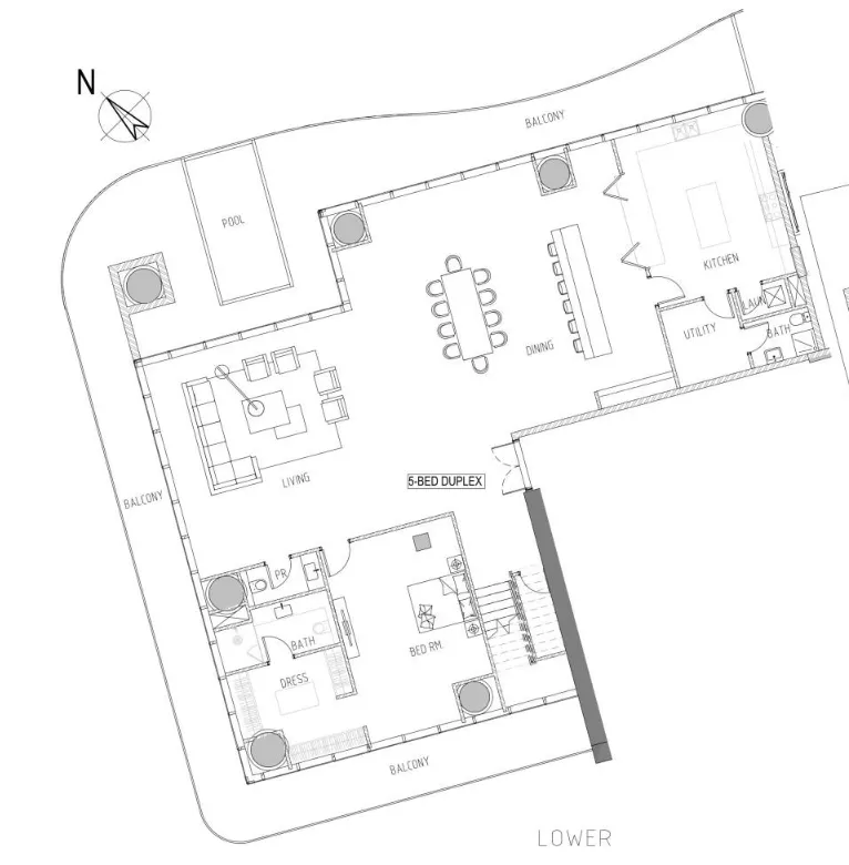 DAMAC Damac Bay 2 5BR floor plan