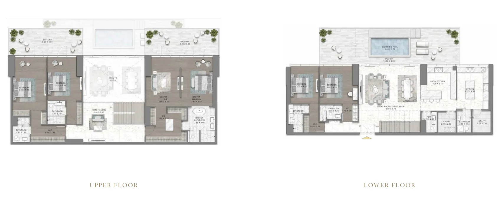 5 bedrooms floor plan